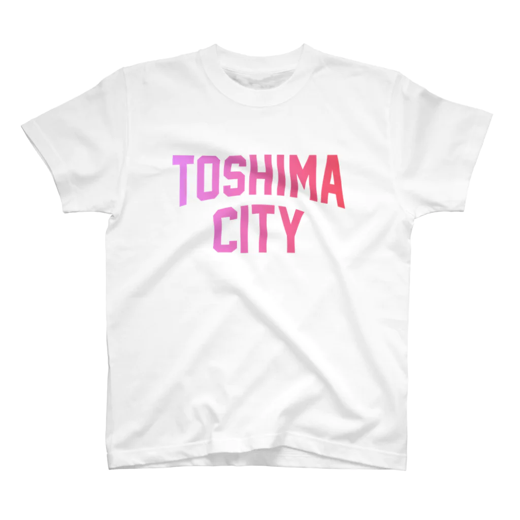 JIMOTOE Wear Local Japanの豊島区 TOSHIMA CITY ロゴピンク スタンダードTシャツ