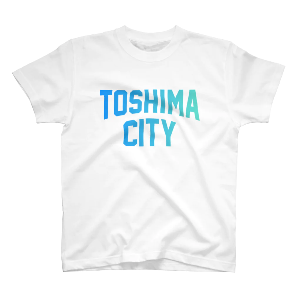 JIMOTOE Wear Local Japanの豊島区 TOSHIMA CITY ロゴブルー スタンダードTシャツ