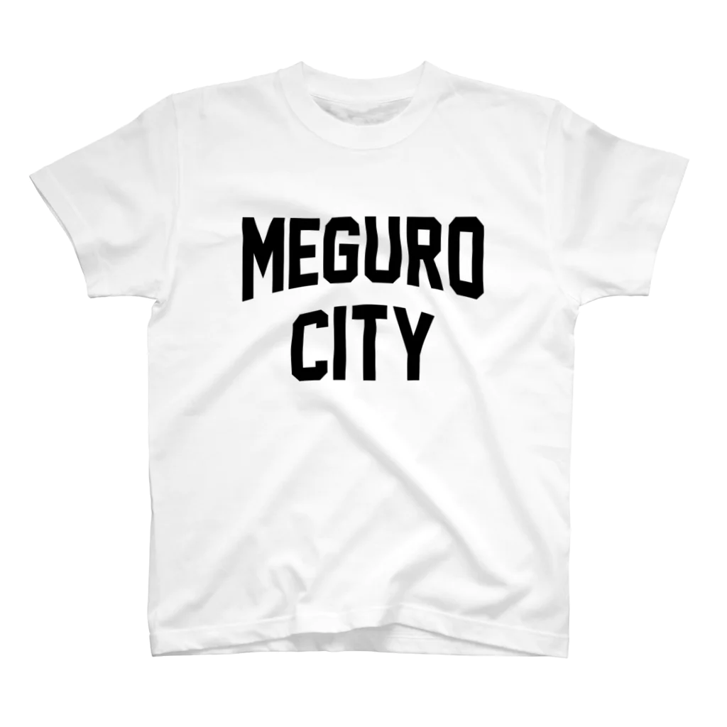 JIMOTO Wear Local Japanの目黒区 MEGURO CITY ロゴブラック スタンダードTシャツ