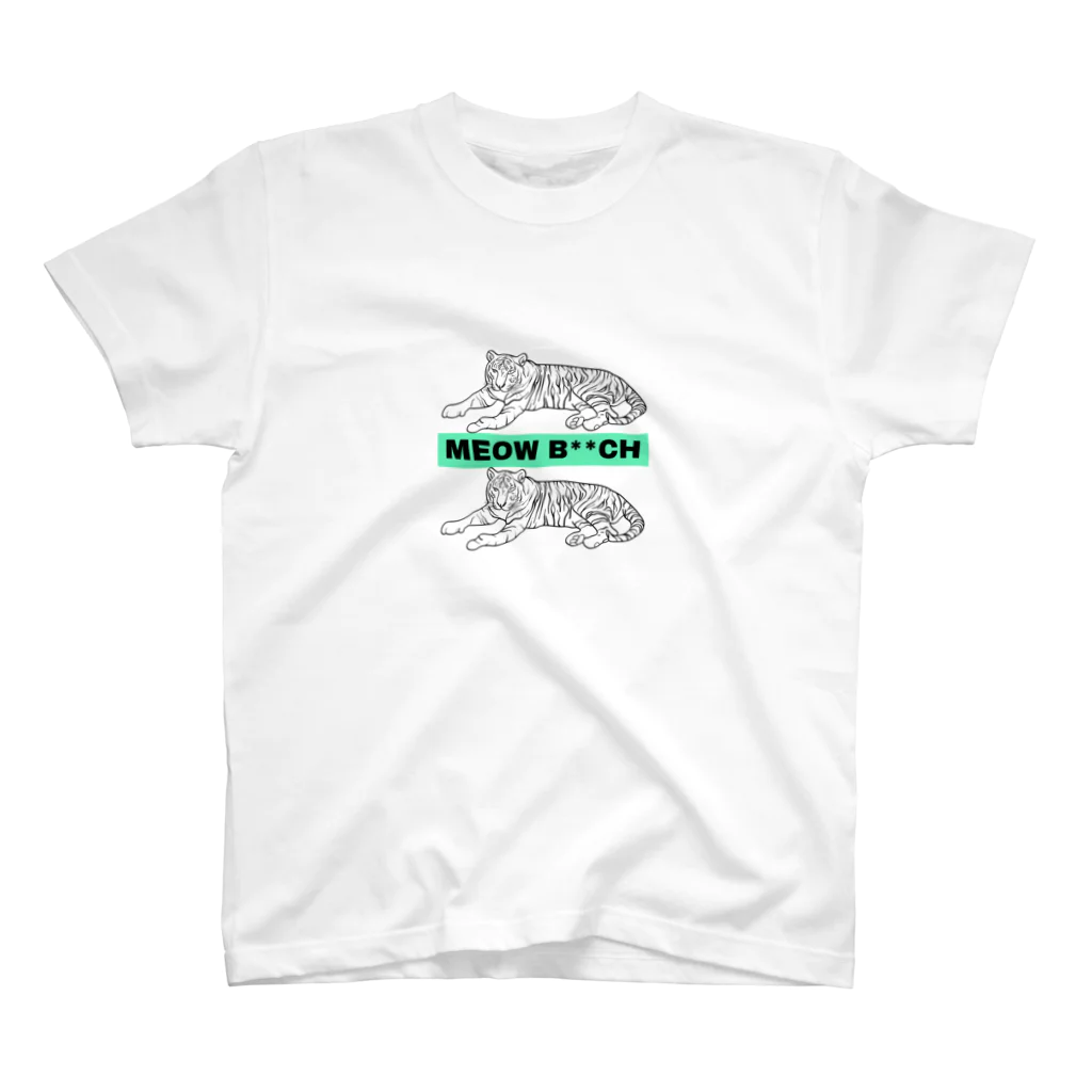 ANIMAL TWIST DESIGNSのMEOW BITCH タイガー Regular Fit T-Shirt