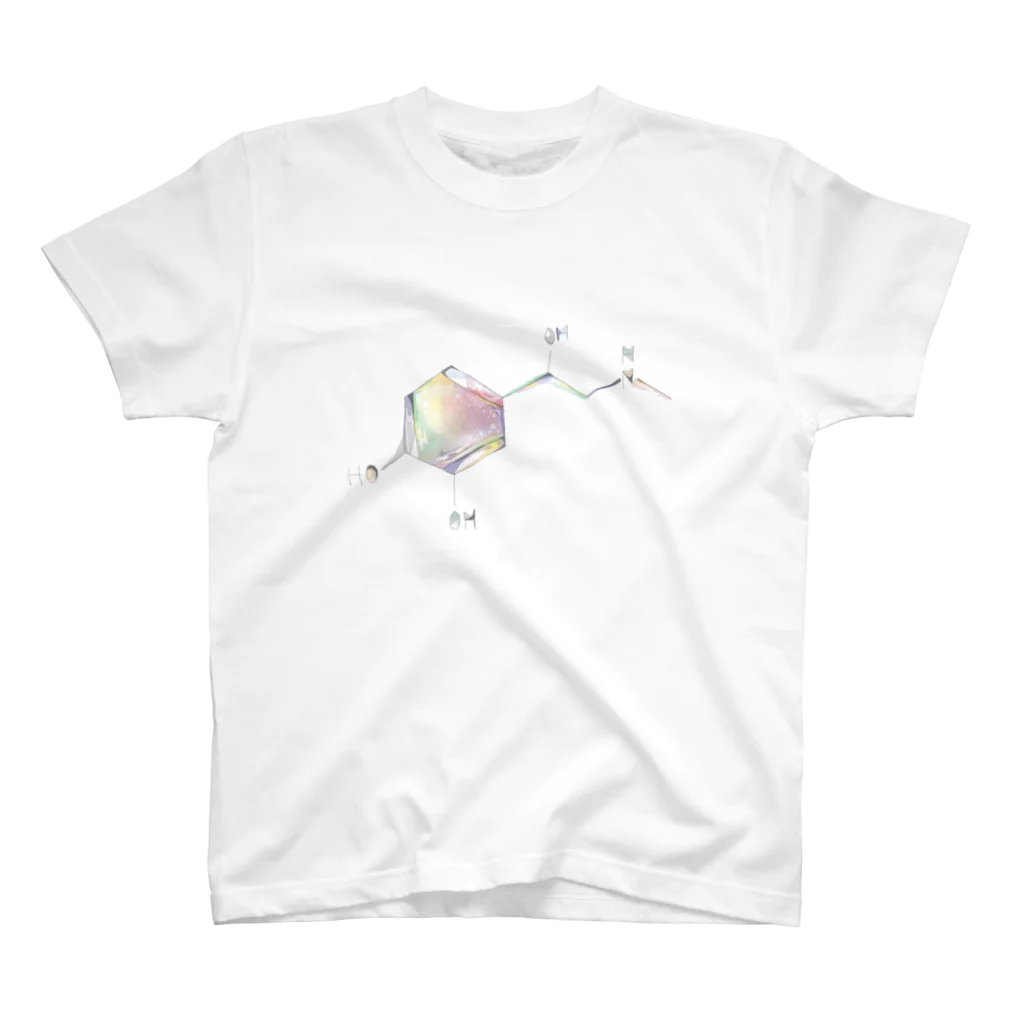 ピヨ_chemistryのアドレナリンの化学構造式 Regular Fit T-Shirt