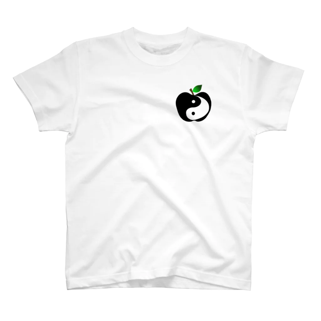 アップルツリーのフルーツタイチー　（白黒りんご） スタンダードTシャツ