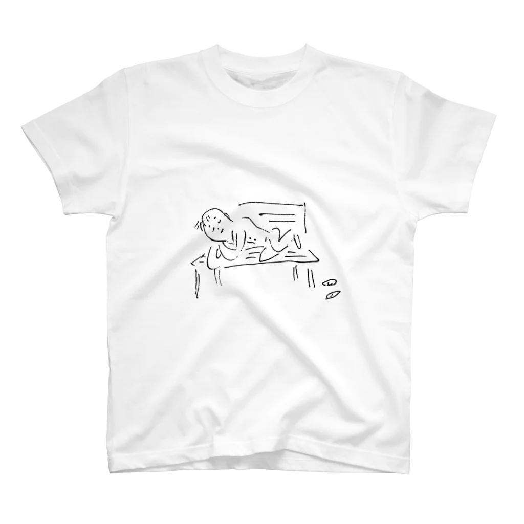 クリハラタカシのベンチで寝る人 Regular Fit T-Shirt