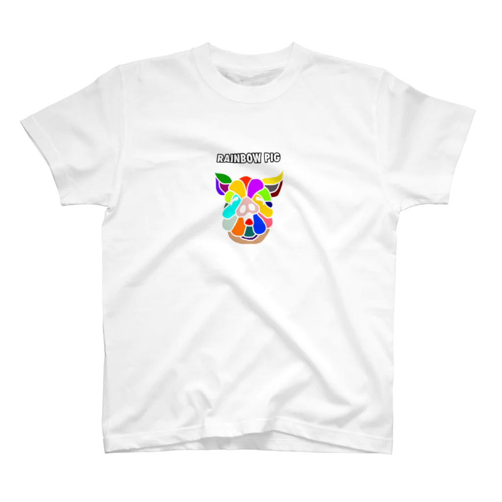 ばらっくんのRAINBOW PIG Regular Fit T-Shirt