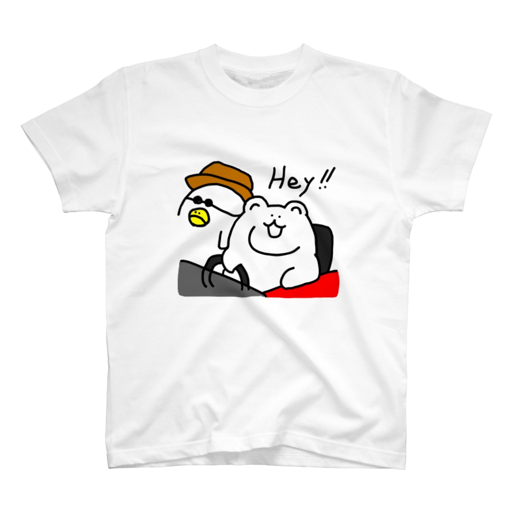 SleepingMuseumのHeyクマ Regular Fit T-Shirt