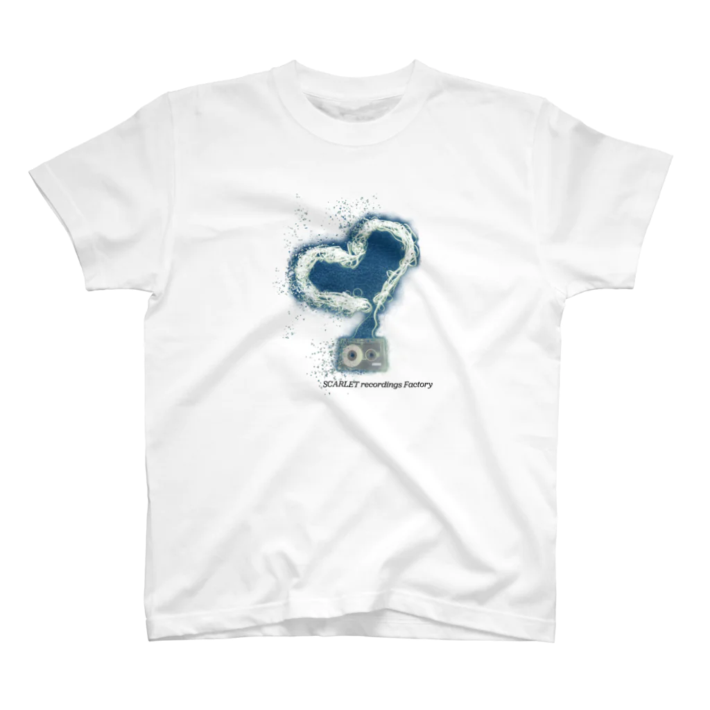 SCARLET recordings FactoryのLove Cassette B スタンダードTシャツ