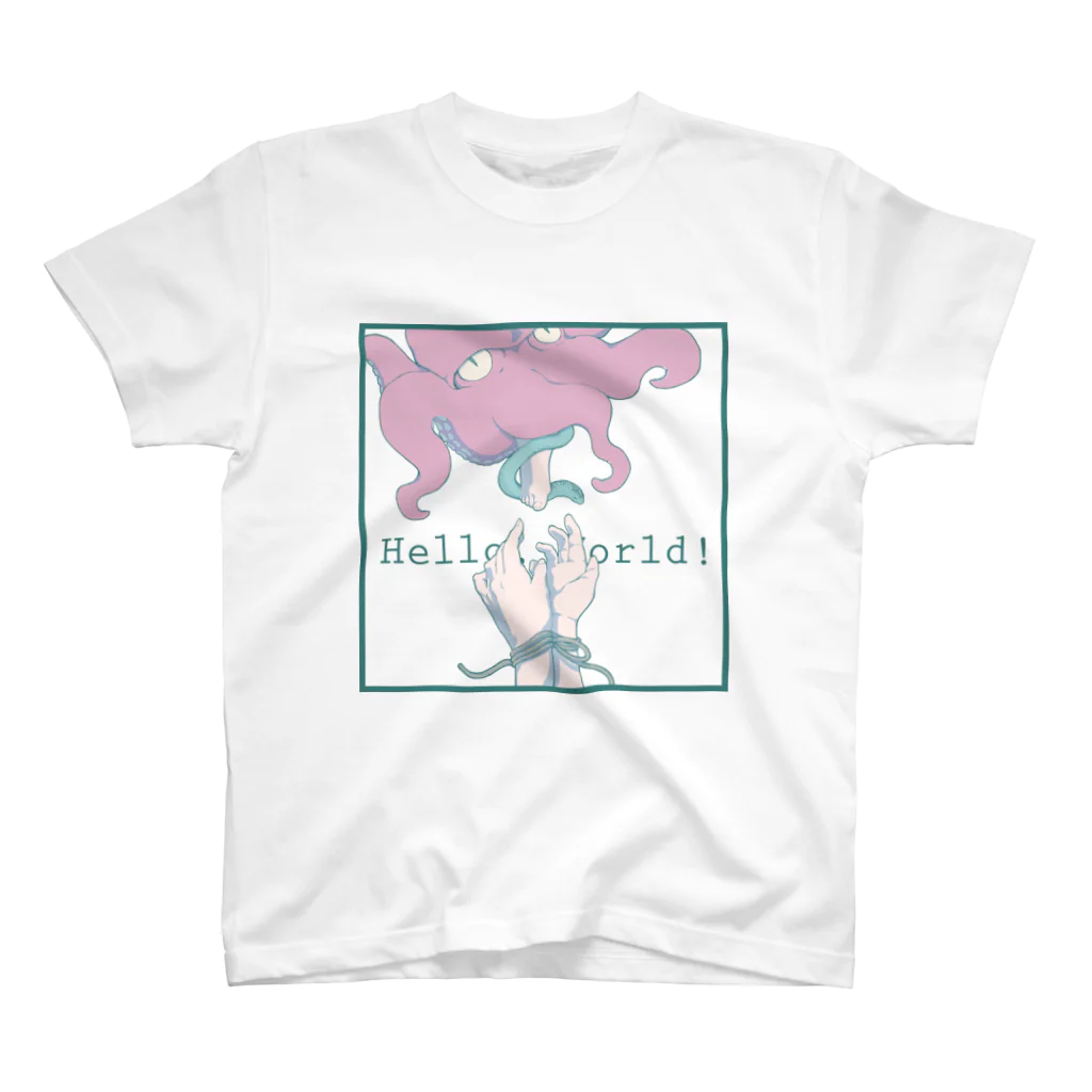 Medama-clapのHello World! white スタンダードTシャツ