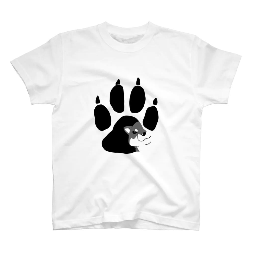 真希ナルセ（マキナル）のちらり柴犬（黒柴） Regular Fit T-Shirt