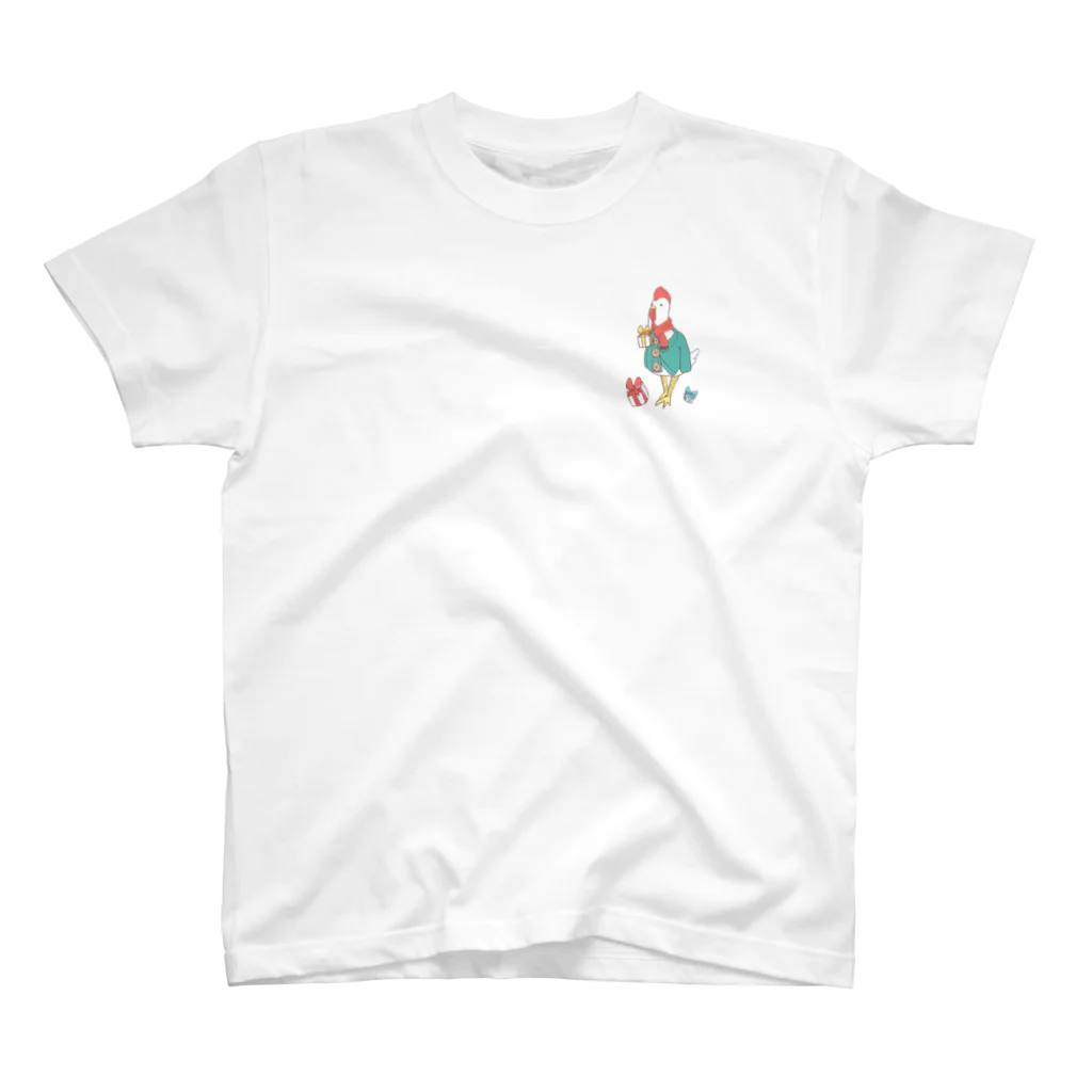 おじいちゃんEXのクリスマスを心待ちにするニワトリ Regular Fit T-Shirt