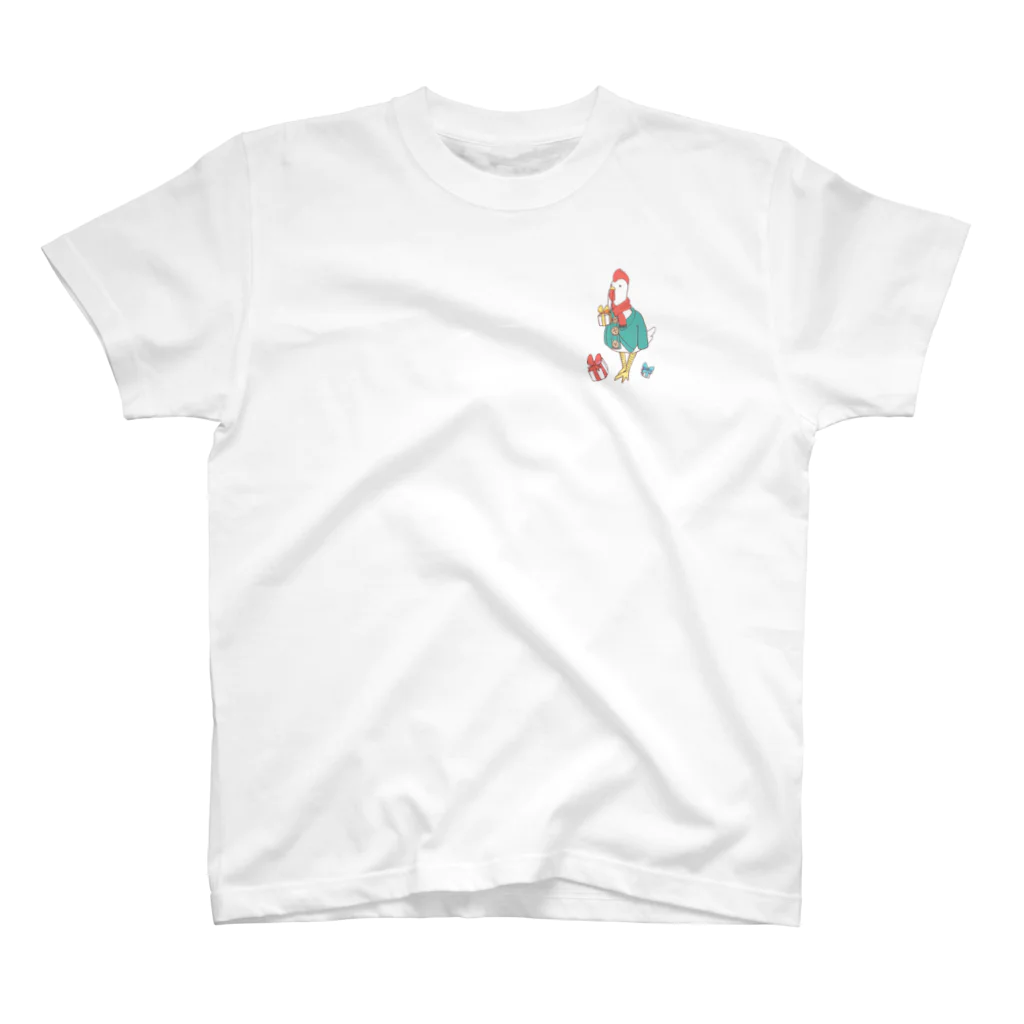 おじいちゃんEXのクリスマスを心待ちにするニワトリ スタンダードTシャツ