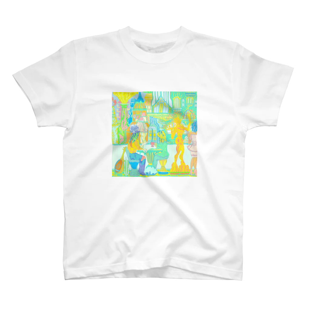 Mirai Gotoのwinter rain and plum tree (yellow) スタンダードTシャツ