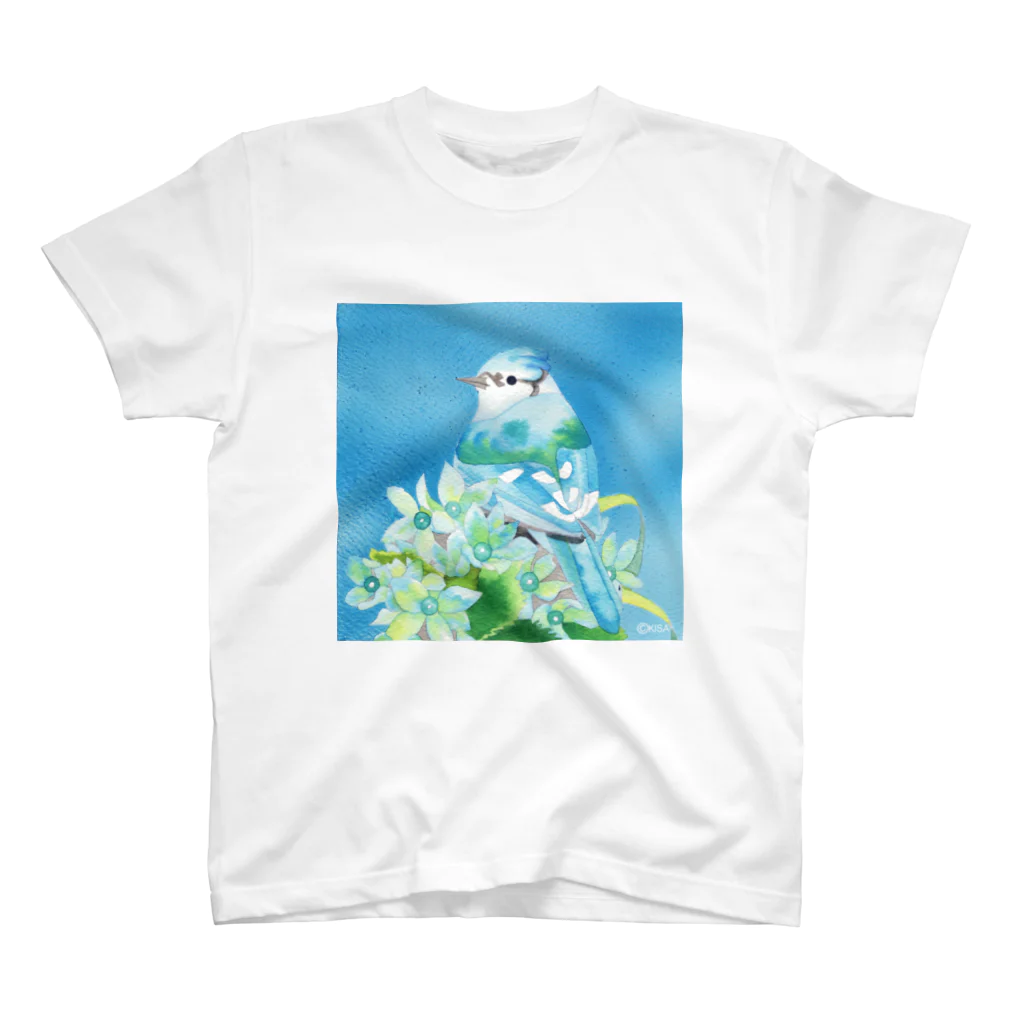KISAのTurquoise〜アオカケス Regular Fit T-Shirt