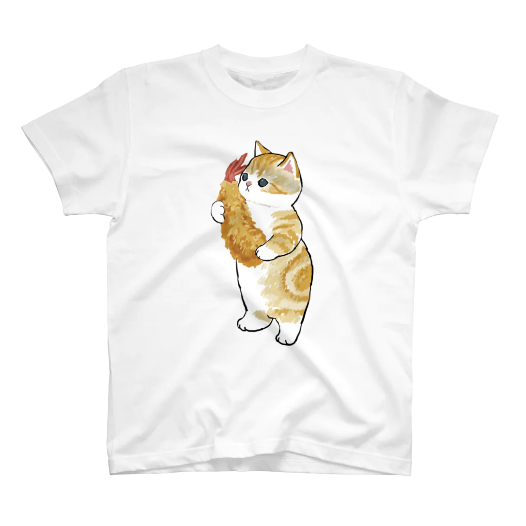 mofusandのえびふらいに恋するにゃん スタンダードTシャツ