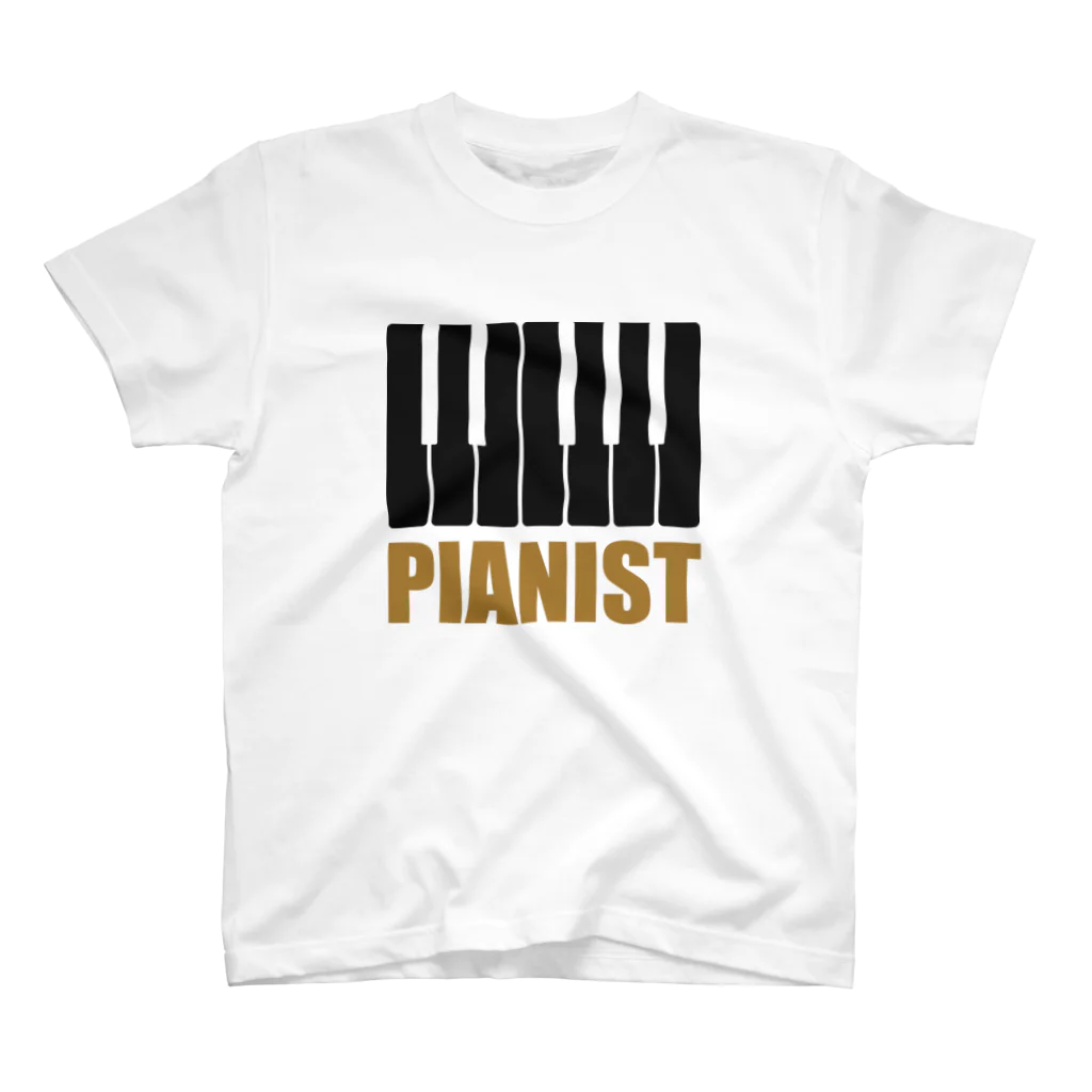 musicteeのピアニスト、ピアノ、キーボード スタンダードTシャツ
