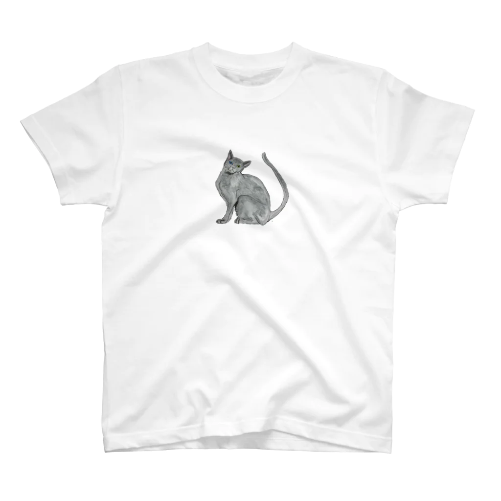 Coshi-Mild-Wildの猫_ロシアンブルー Regular Fit T-Shirt