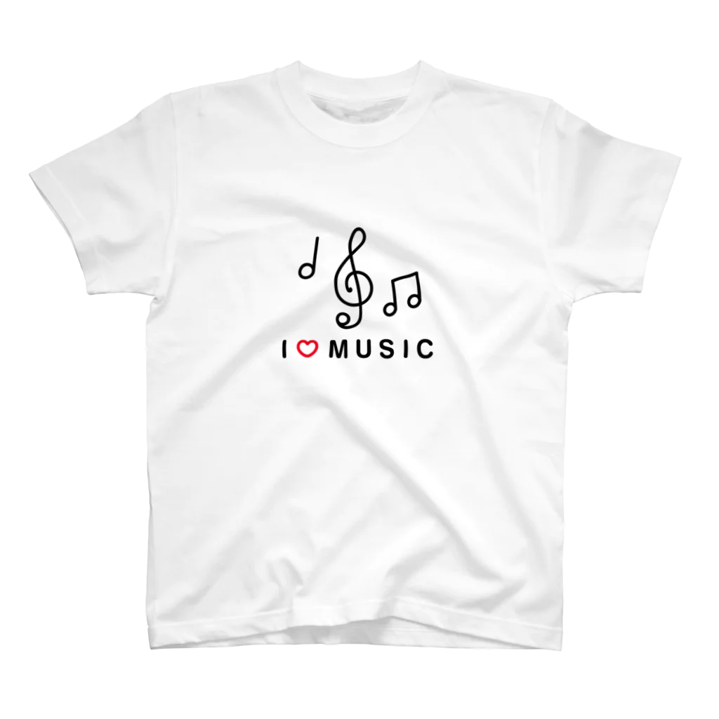 ＠sakedonのI LOVE MUSIC スタンダードTシャツ