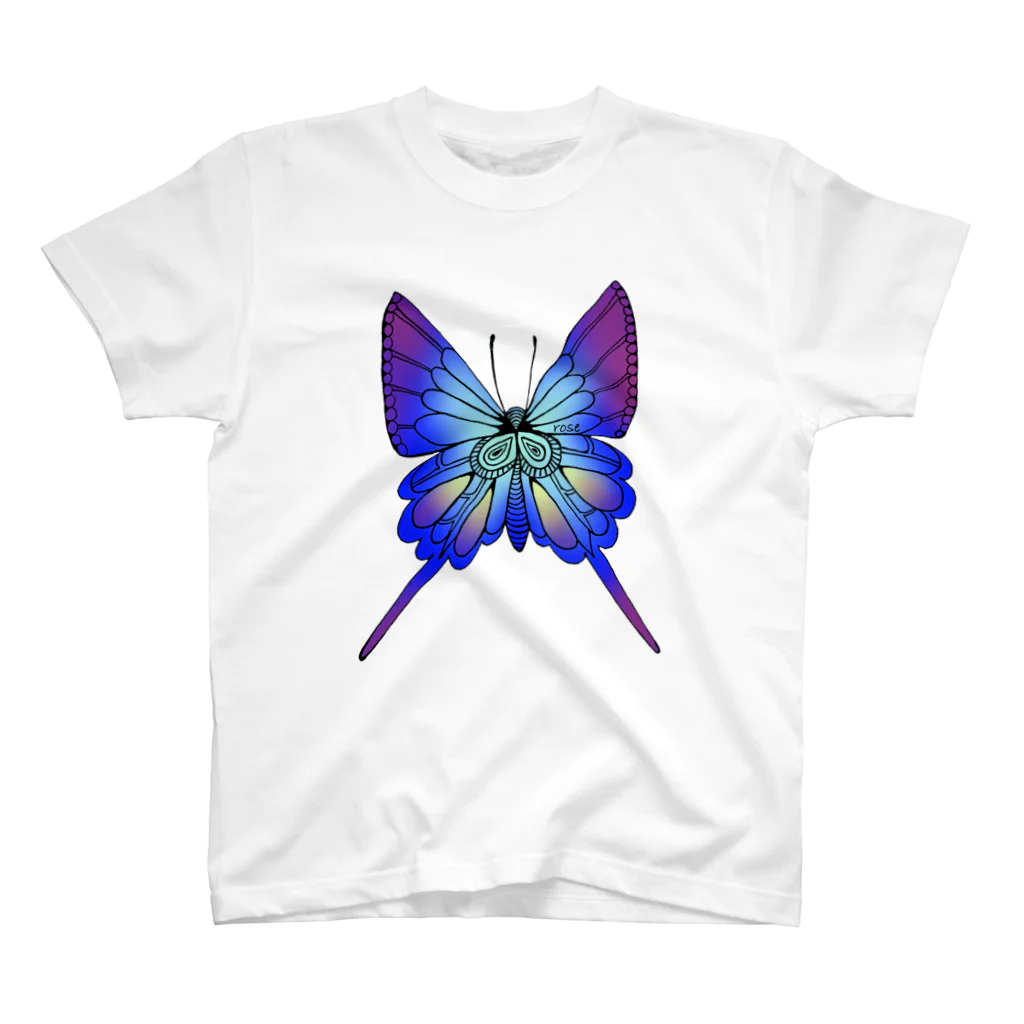 roseの蝶 Regular Fit T-Shirt