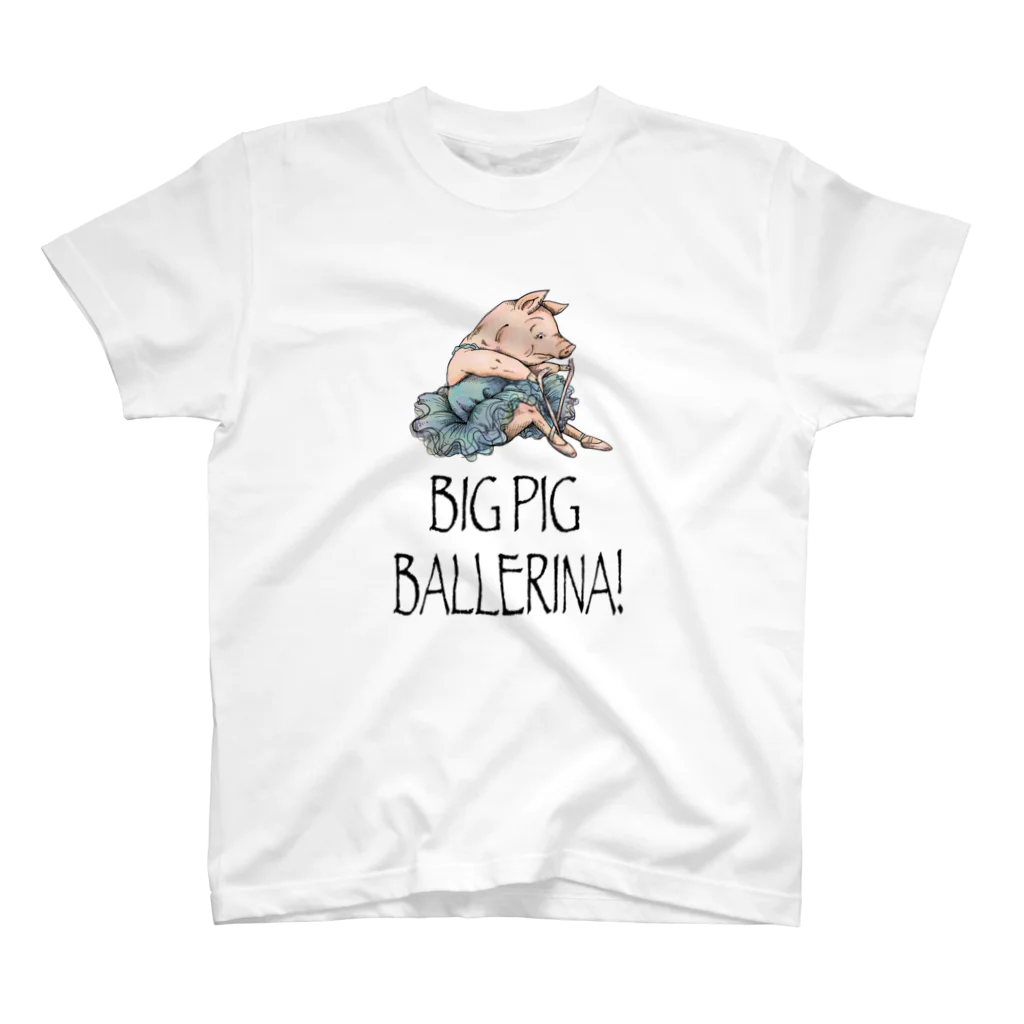 atelier✳︎miraのBIG PIG BALLERINA! Regular Fit T-Shirt