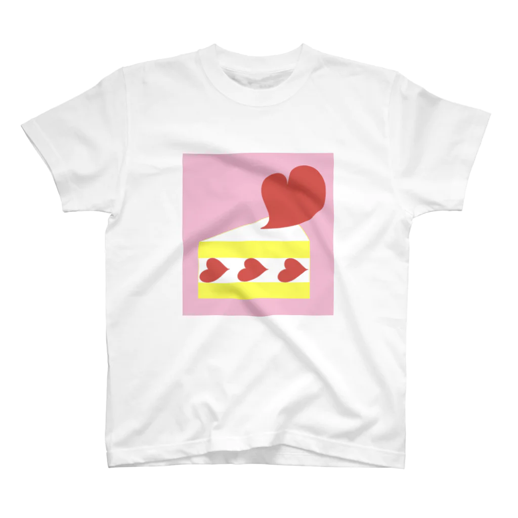 renjuー蓮樹ーのハートのショートケーキ Regular Fit T-Shirt