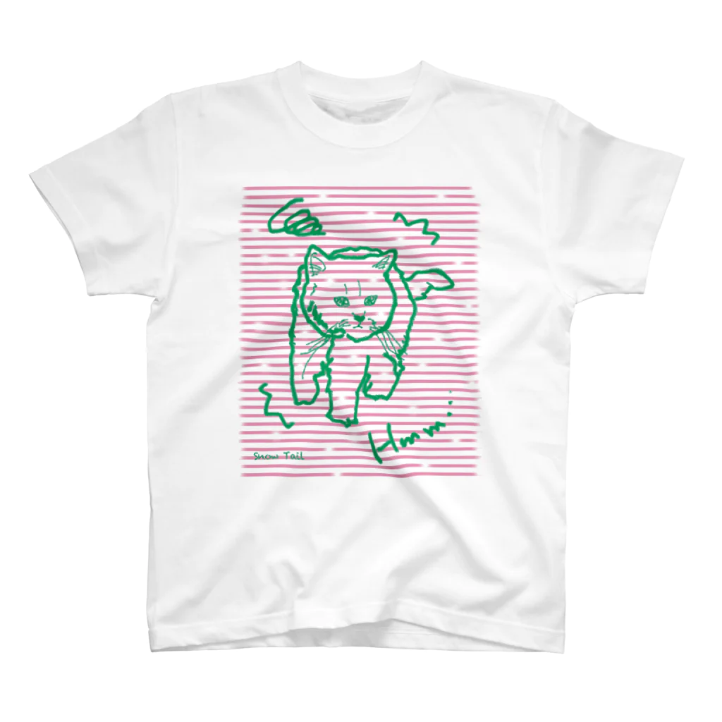 Snow Tailのふきげんにゃんこ スタンダードTシャツ