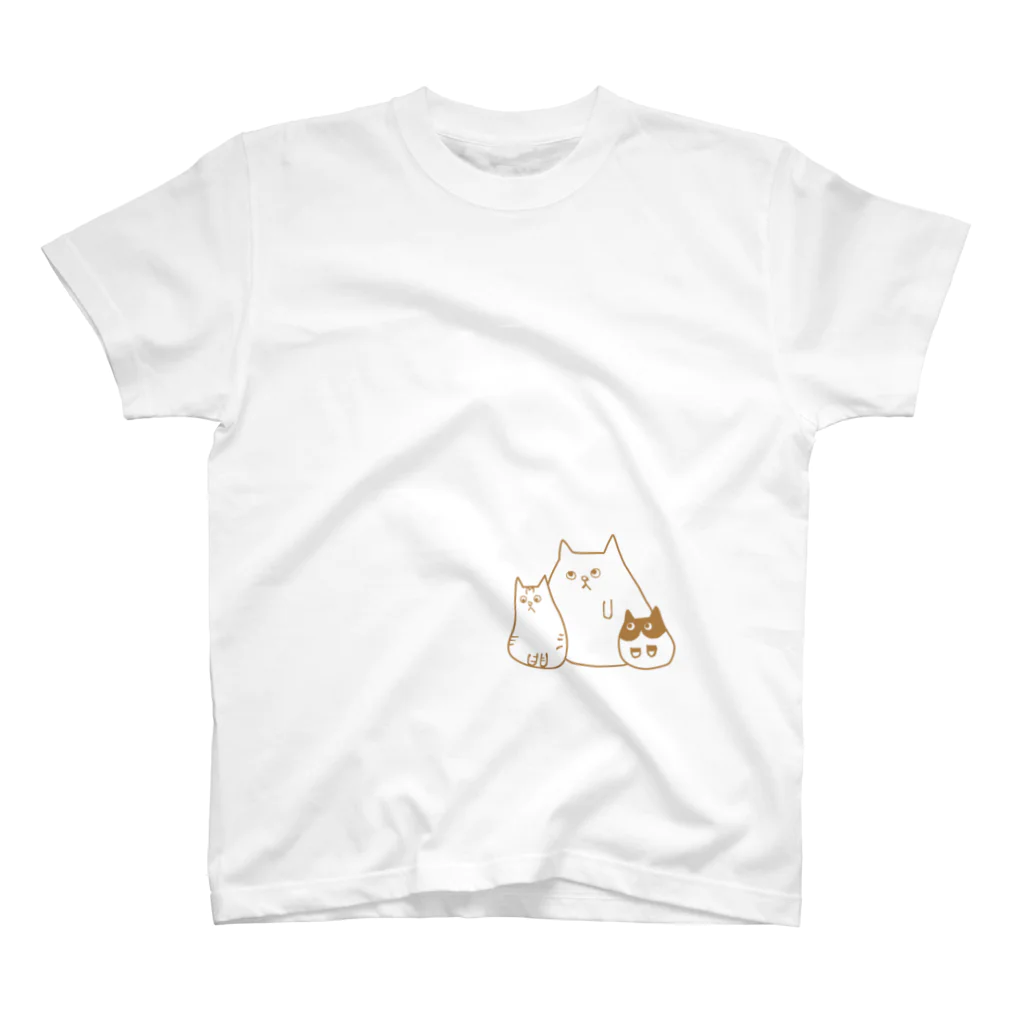 猫ひげ食堂のさん猫 スタンダードTシャツ