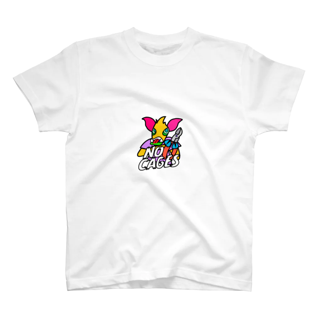 油揚げちゃんのNO CAGES  Regular Fit T-Shirt