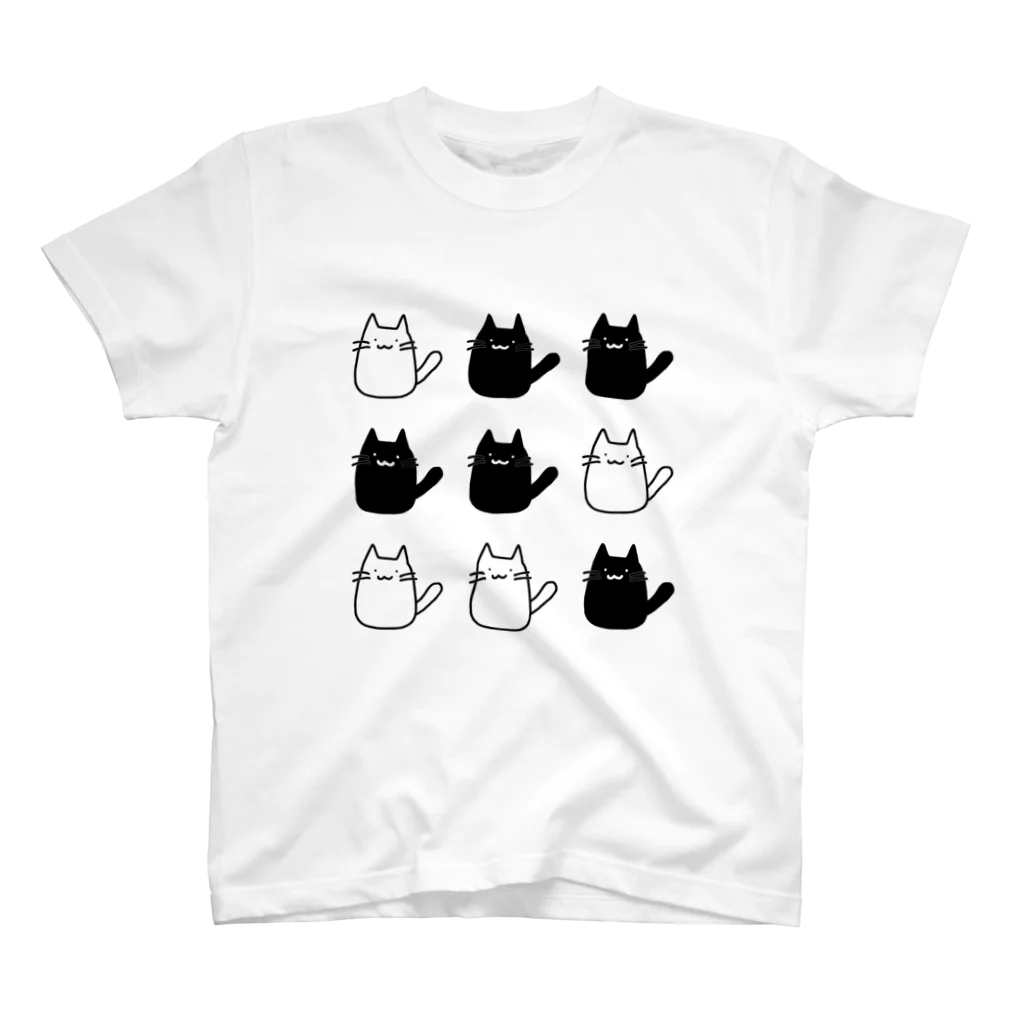 учк¡✼*のオセロにゃんこ スタンダードTシャツ