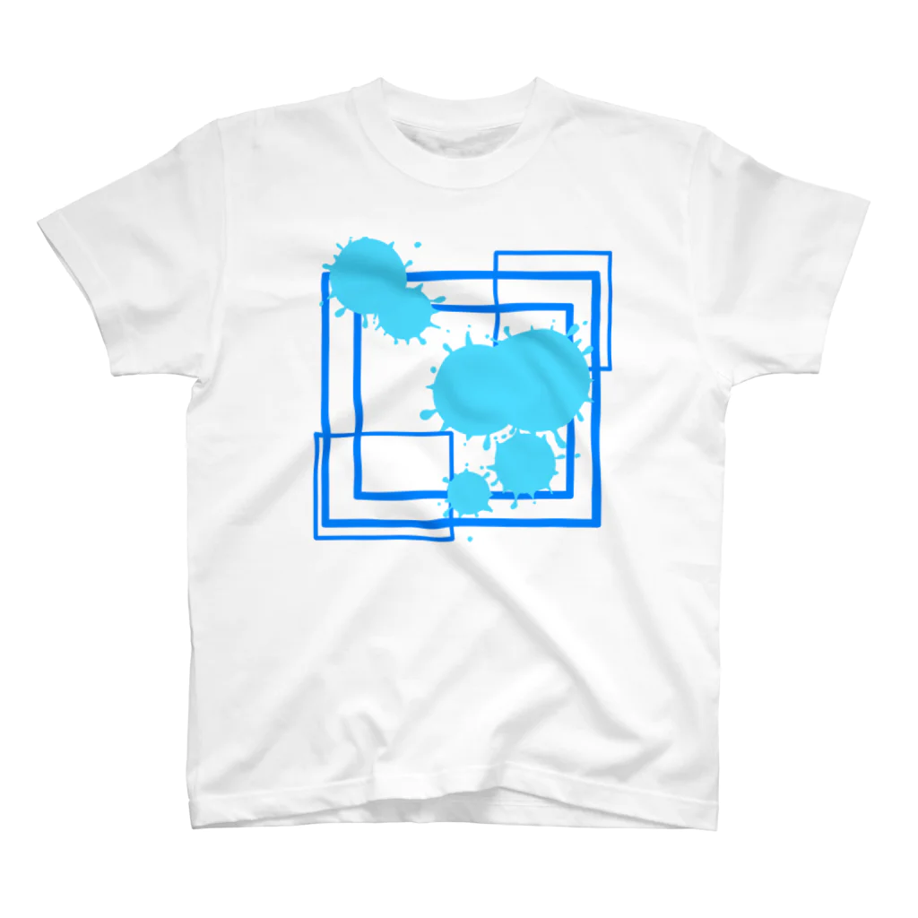 蒼空のスプラッシュ 水色 スタンダードTシャツ