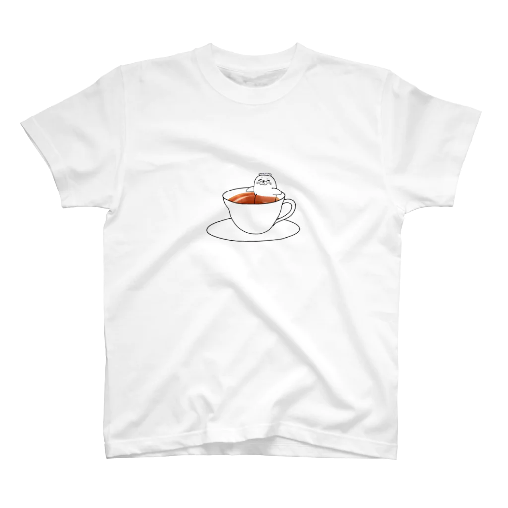 Seek(もきゅ)のアザラシ in teacup スタンダードTシャツ