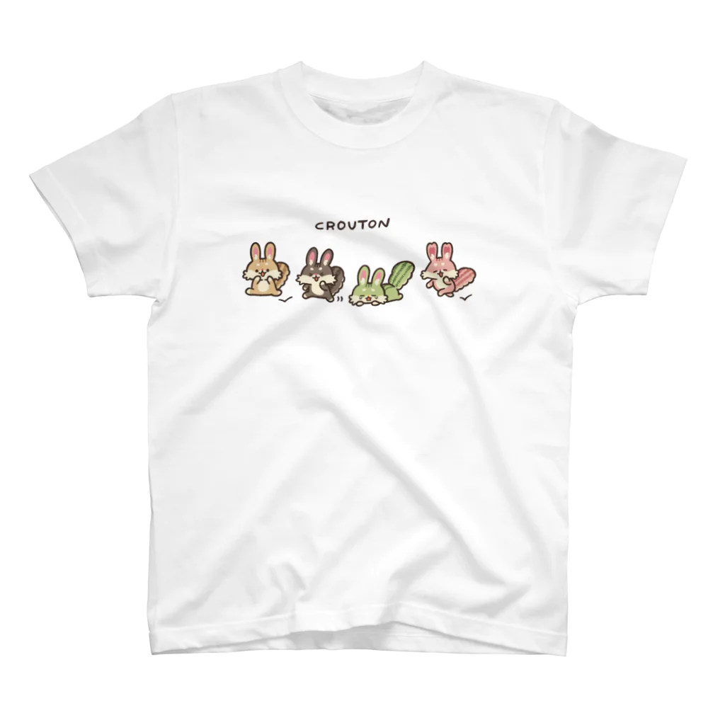 995(ｷｭｳｷｭｳｺﾞ)のクルトンfriends【白フチなし】 スタンダードTシャツ