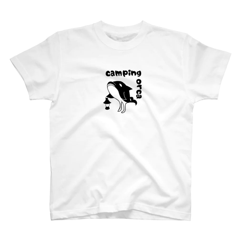 クロホネのcamping orca  シャチ　オルカ スタンダードTシャツ