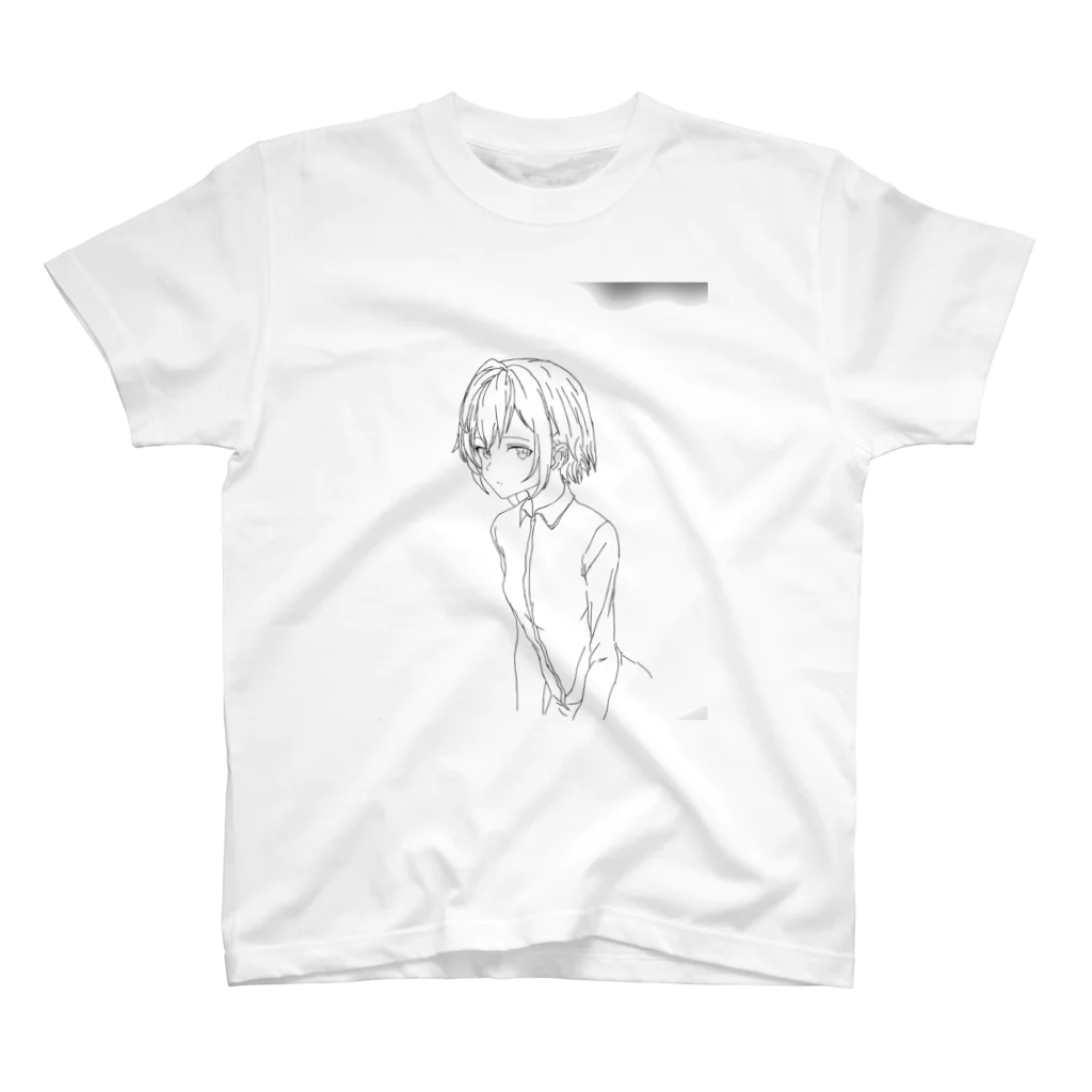 grimm-fairy-talesのクールな少女×線画 Regular Fit T-Shirt