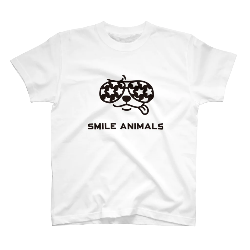 NPO法人SMILE ANIMALSオフィシャルショップのちょいワル（BLACK） スタンダードTシャツ