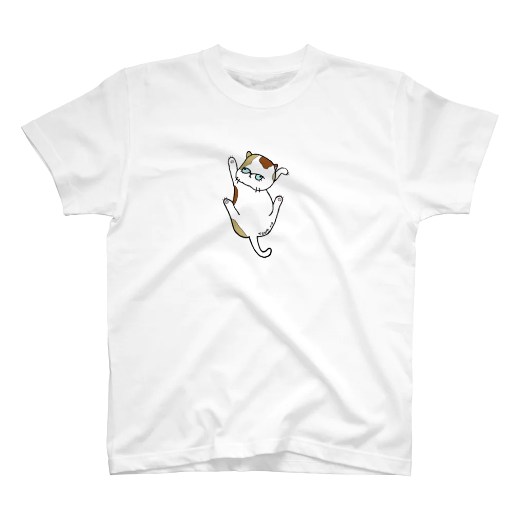 ぶさねこ　宅急便のTouch me わさび Regular Fit T-Shirt