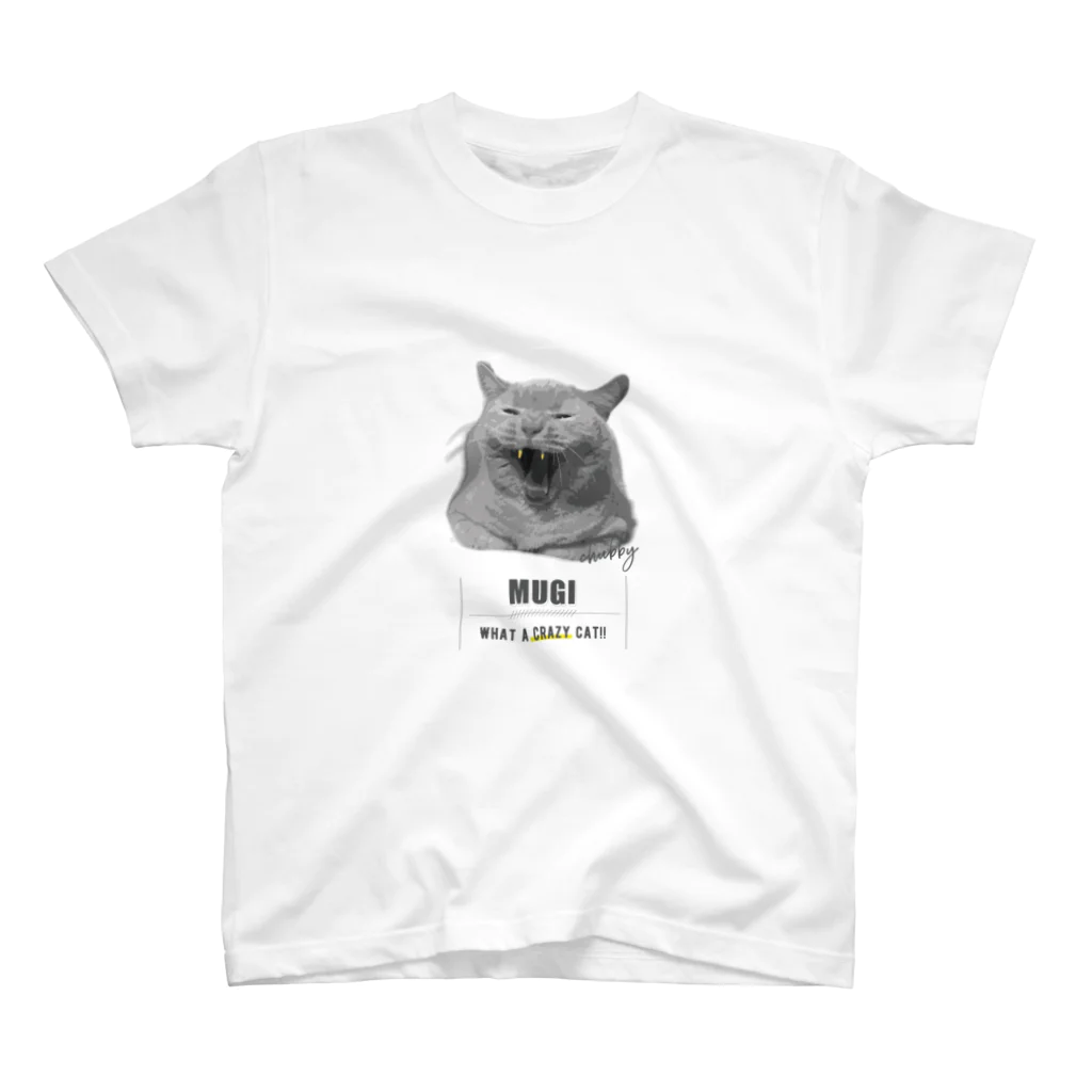 むぎおがたのむぎおがたWhat a crazy cat!! Regular Fit T-Shirt