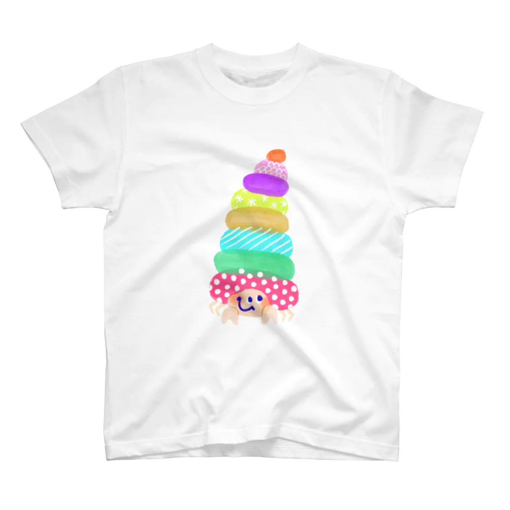 たはらともみのカラフルヤドカリくん スタンダードTシャツ