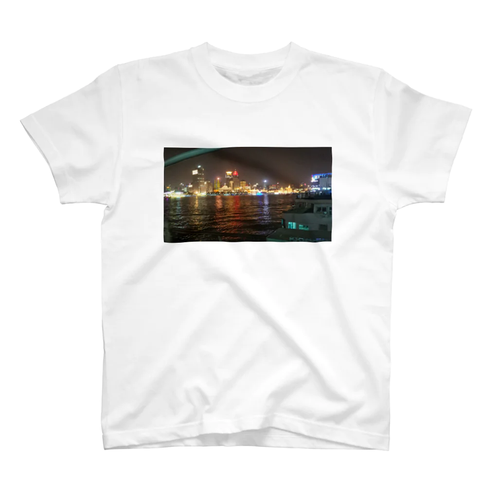 月華の夜上海船上情景 スタンダードTシャツ