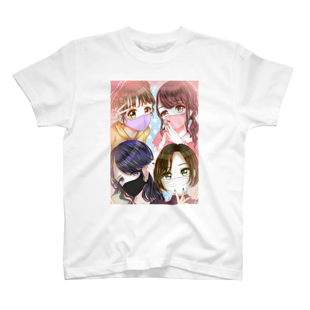 バーチャル美術部の＃マスク女子 スタンダードTシャツ