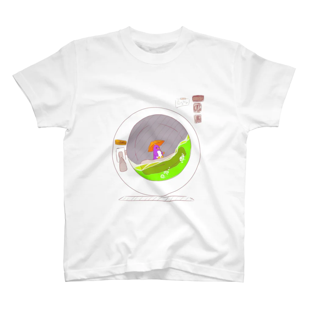 ☆指星人☆YUBI基地のペンギン スタンダードTシャツ