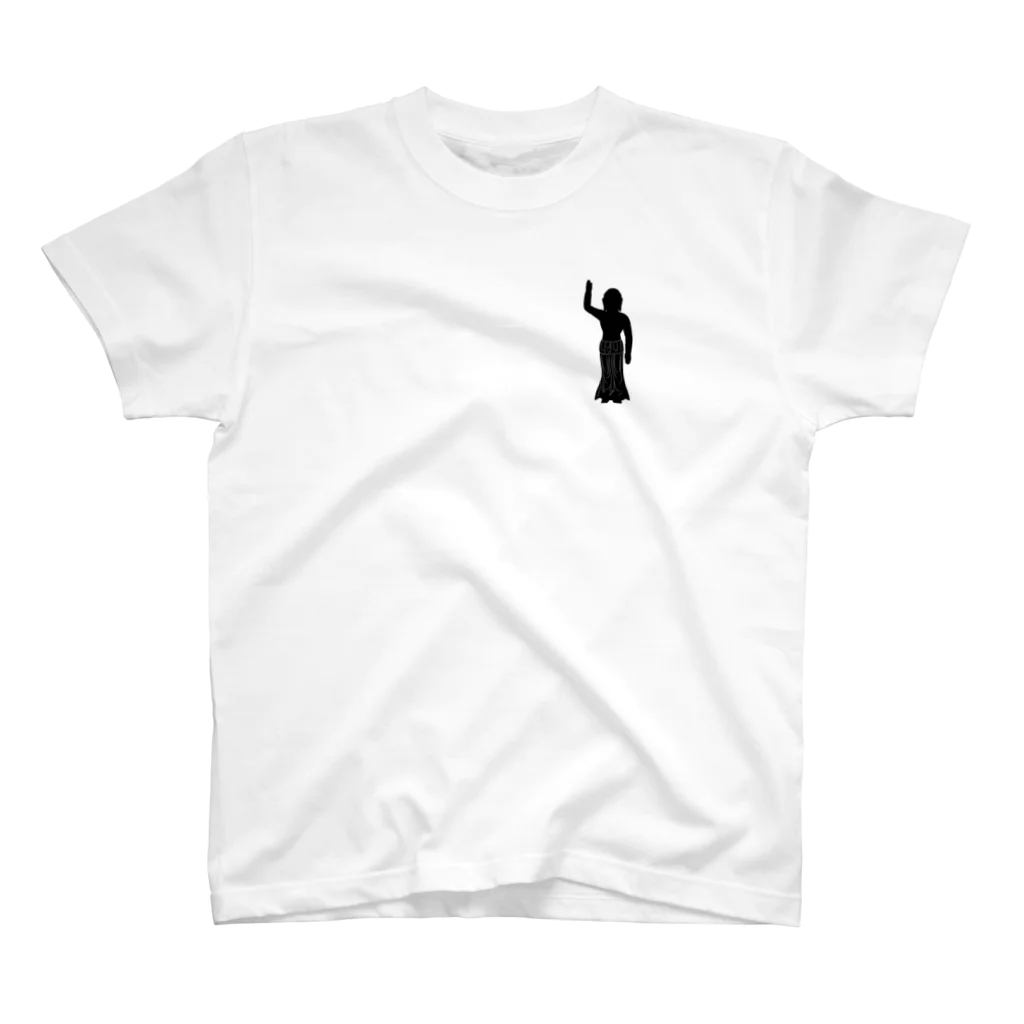山の門のおはなまつり（黒） Regular Fit T-Shirt