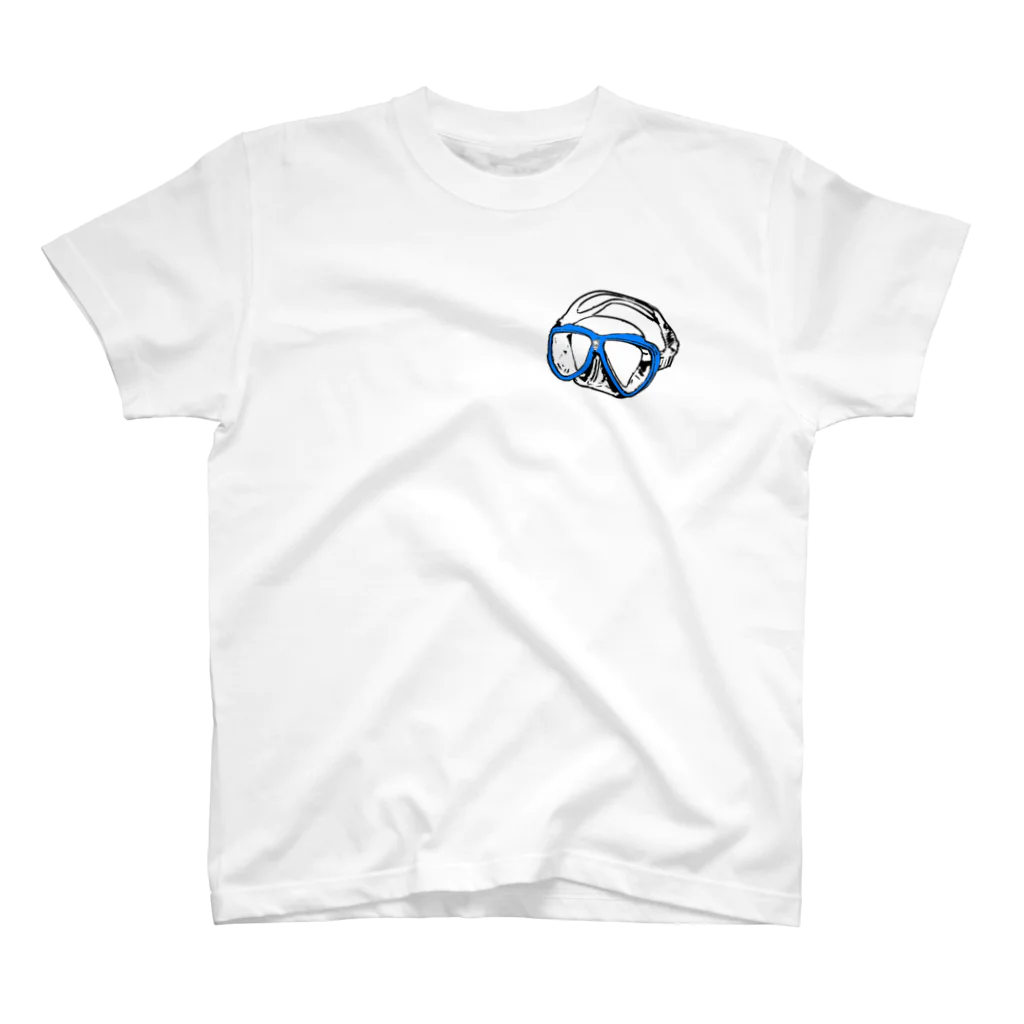 gunn4のスキューバマスク　白青 Regular Fit T-Shirt