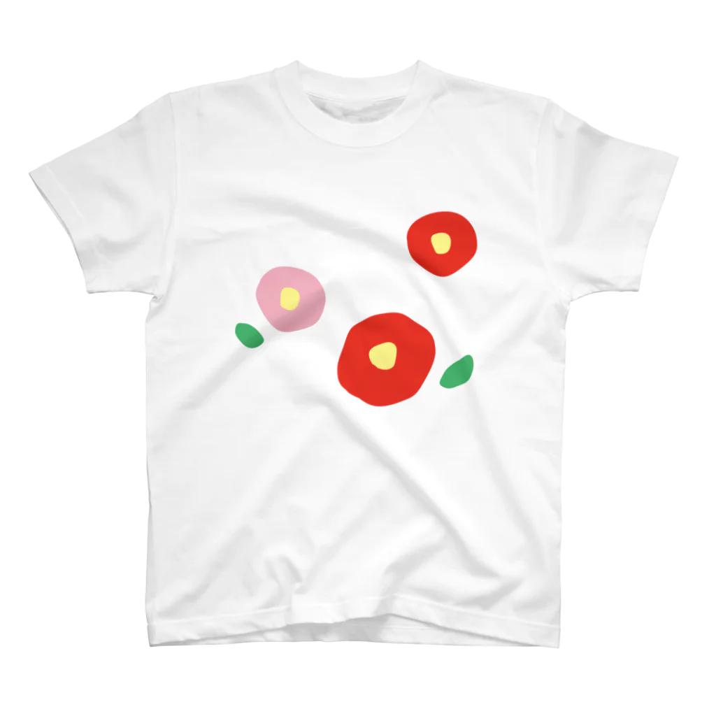 kozukuzukzの椿（赤/白/ピンク） スタンダードTシャツ