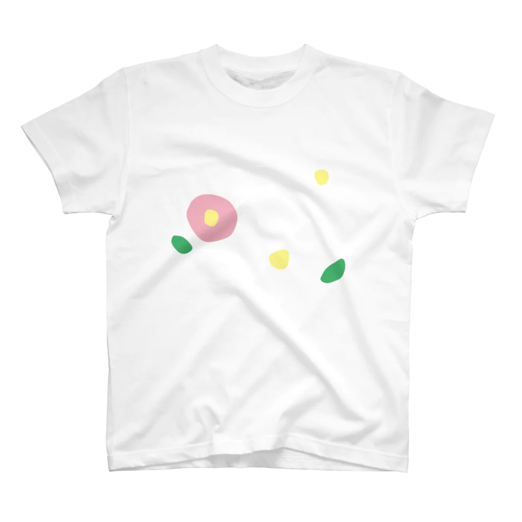 kozukuzukzの椿（白/ピンク） Regular Fit T-Shirt