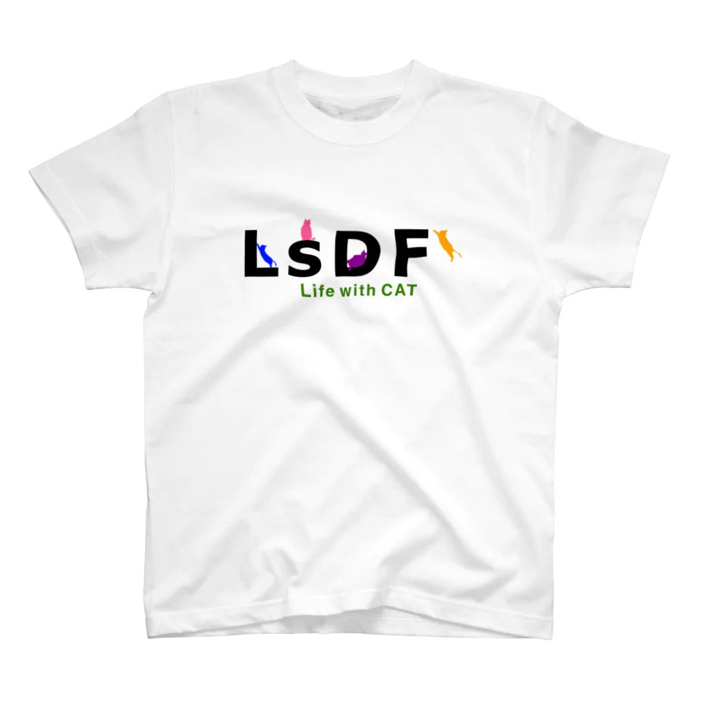 LsDF   -Lifestyle Design Factory-のチャリティー 【Life with CAT】 スタンダードTシャツ