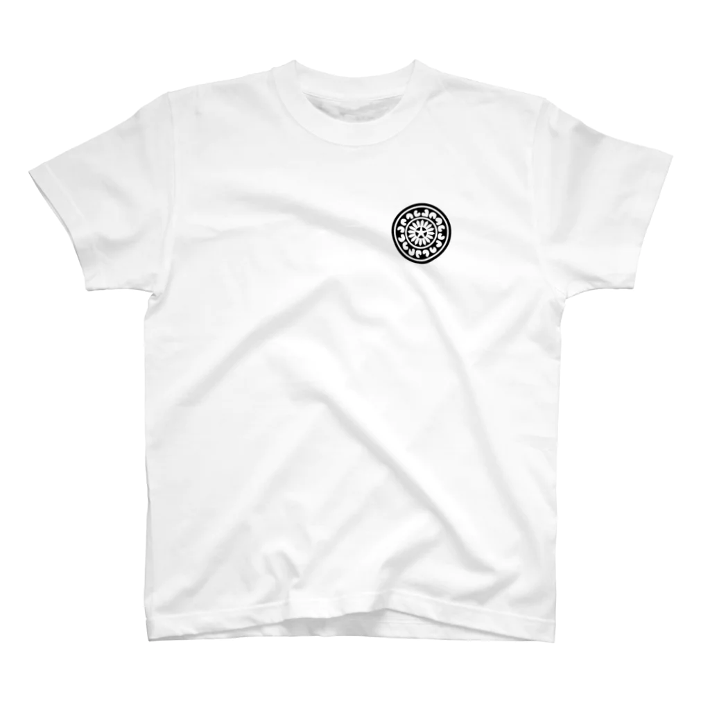 ポンチー麻雀の麻雀イーピンバックプリントTシャツ（ホワイト） スタンダードTシャツ