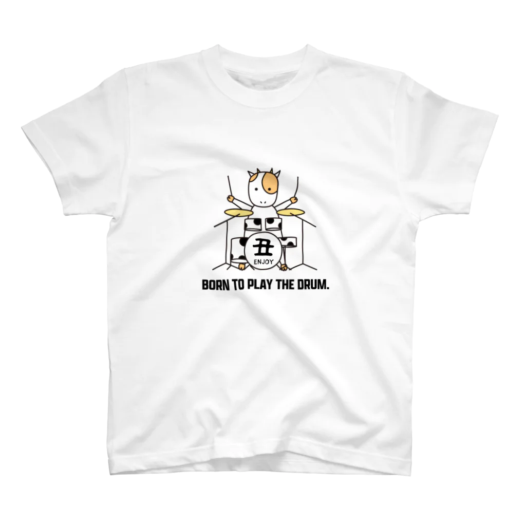 adkingsの丑くんドラム スタンダードTシャツ