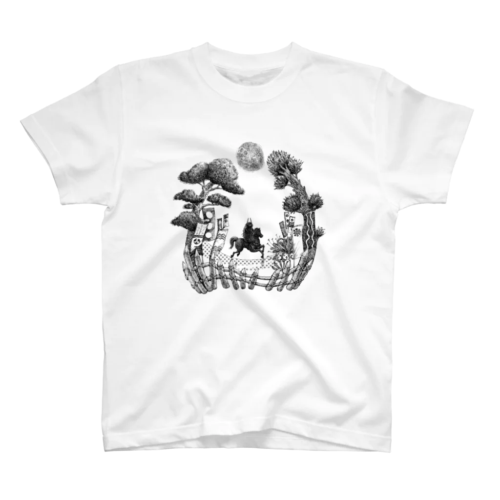 然屋【zen-ya】の月夜と大杉 スタンダードTシャツ