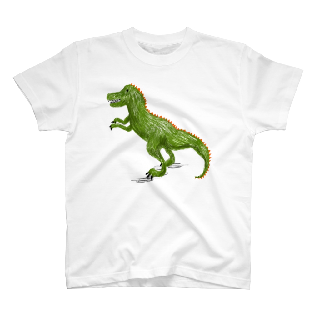 ティラノサウルス イラスト恐竜tシャツ Kanako Okamoto Kanakookamoto のスタンダードtシャツ通販 Suzuri スズリ