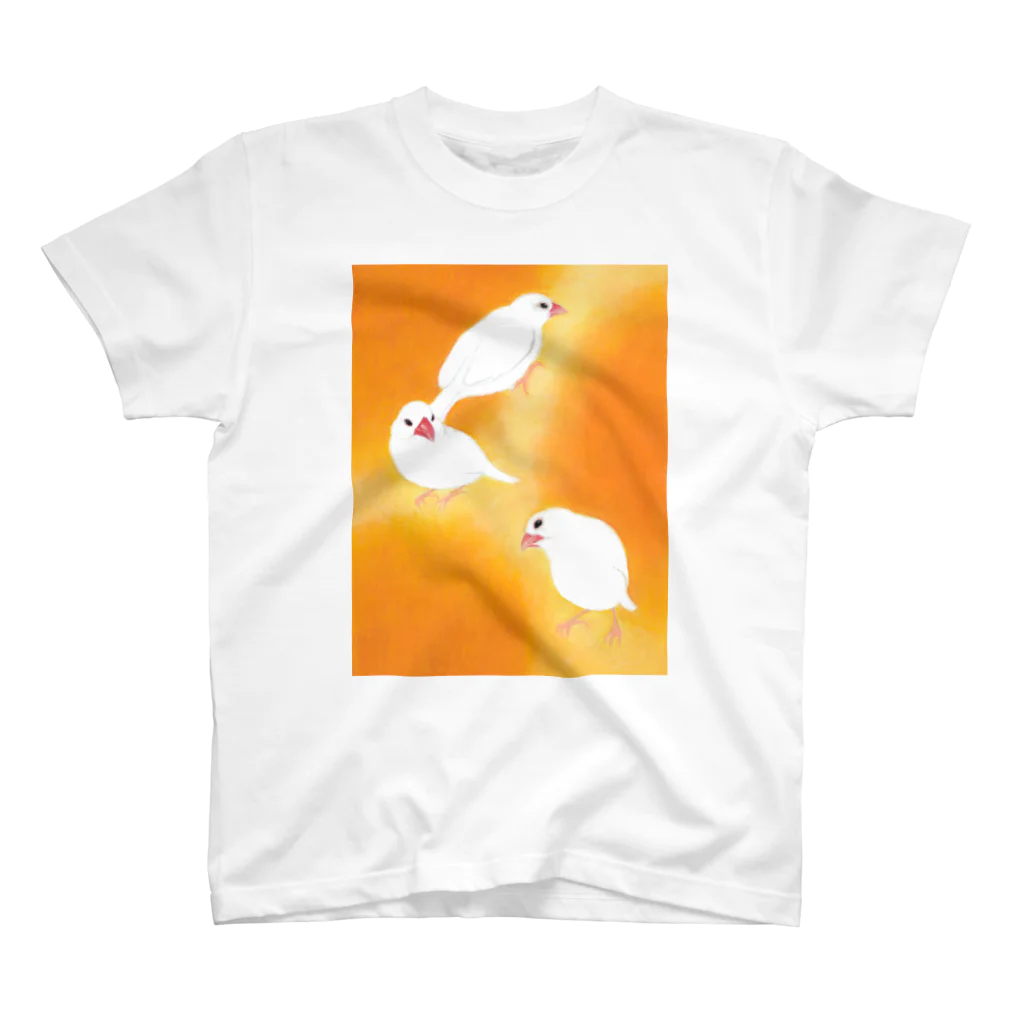 pastelfufuの文鳥『灯』 スタンダードTシャツ