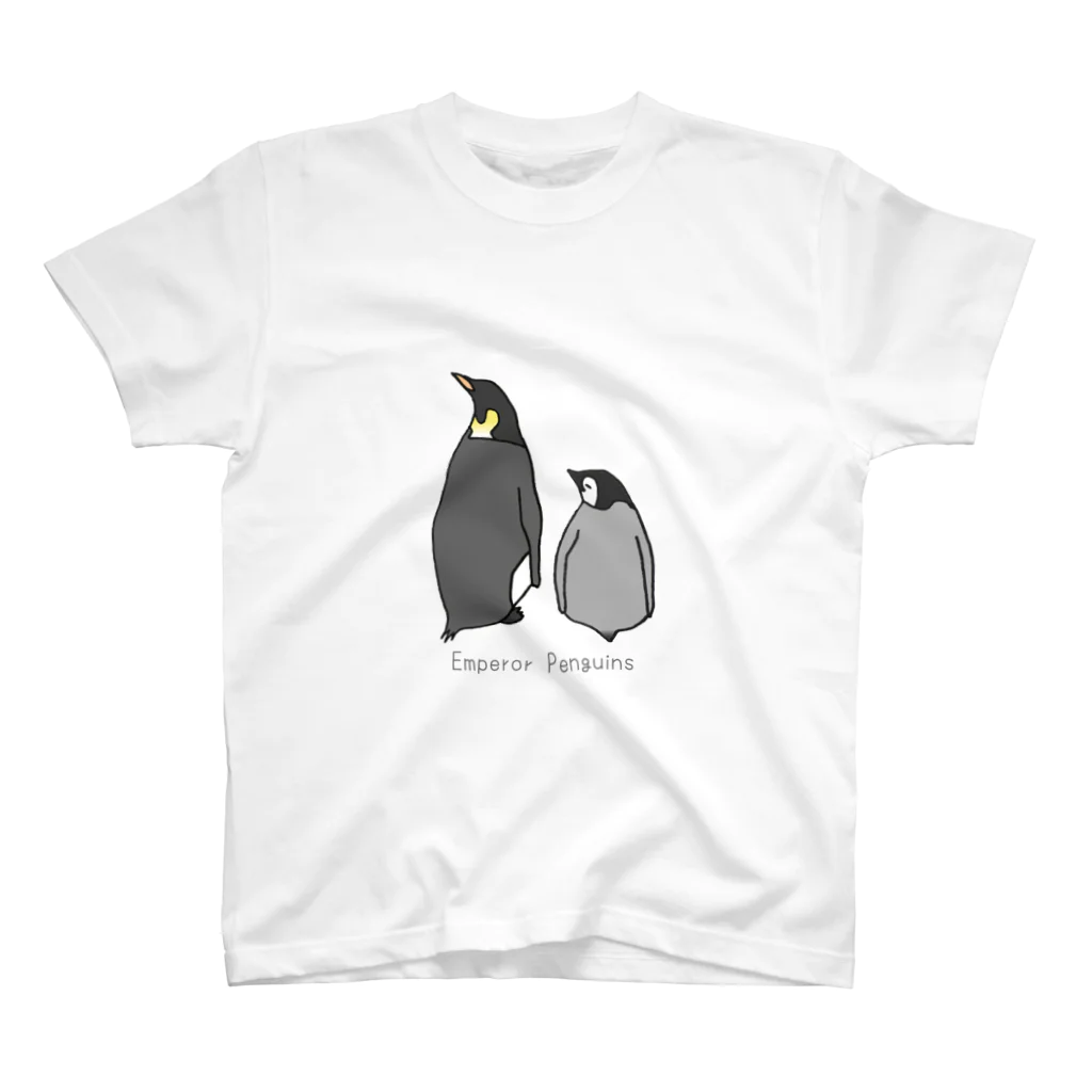 ゆずぽんずのコウテイペンギン親子 티셔츠